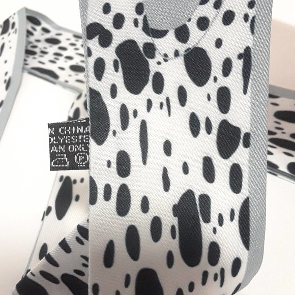 Dalmatian Dog Polka Dot Head Neck Scarf Purse Scarf 30" - Black, NEW! US Seller - Picture 8 of 8